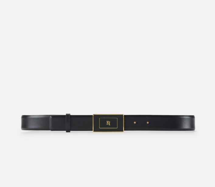 BELT WITH LOGO PLATE ELISABETTA FRANCHI CT78S56E2 110 Nero