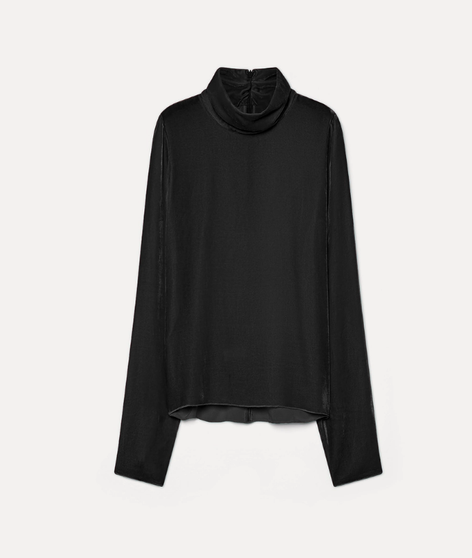 ROLLNECK SWEATER IN PLAIN VELVET
