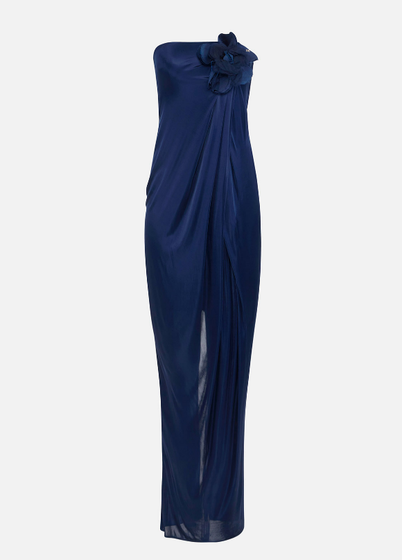 ABITO RED CARPET CON FIORE RICAMATO