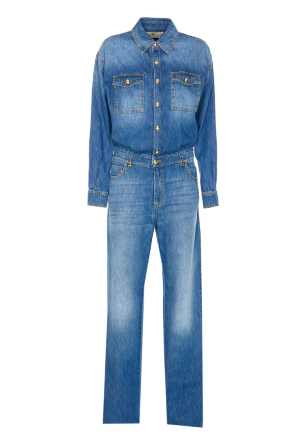 TUTA IN DENIM CON DETTAGLI LOGO