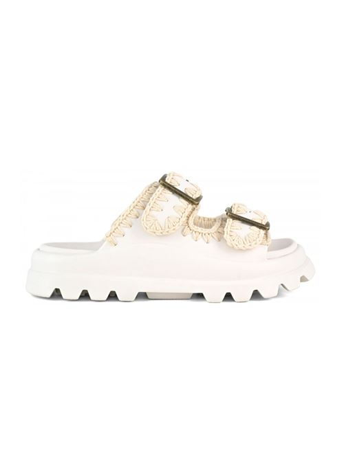 EVA ONE-PIECE SLIDE TWO-BUCKLE MOU | MU.SW661001NWHITE