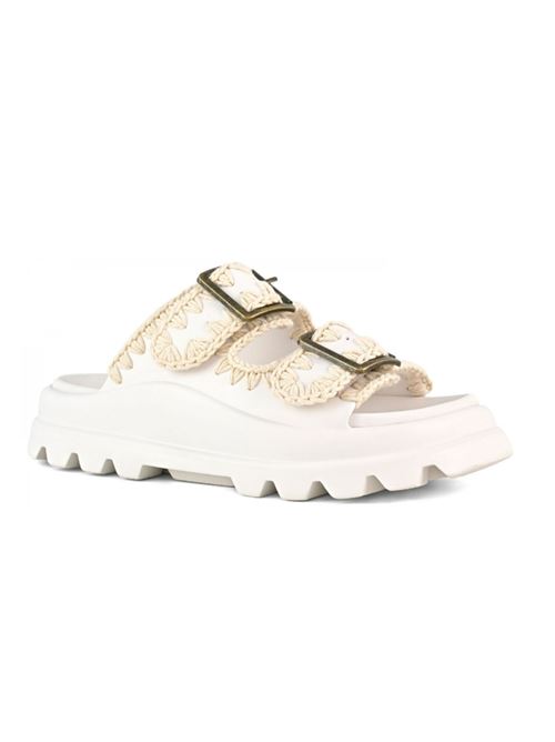 EVA ONE-PIECE SLIDE TWO-BUCKLE MOU | MU.SW661001NWHITE