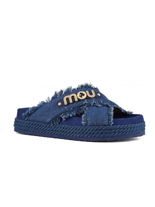 CRISS-CROSS SANDAL DENIM MOU | MU.SW451004KDEN
