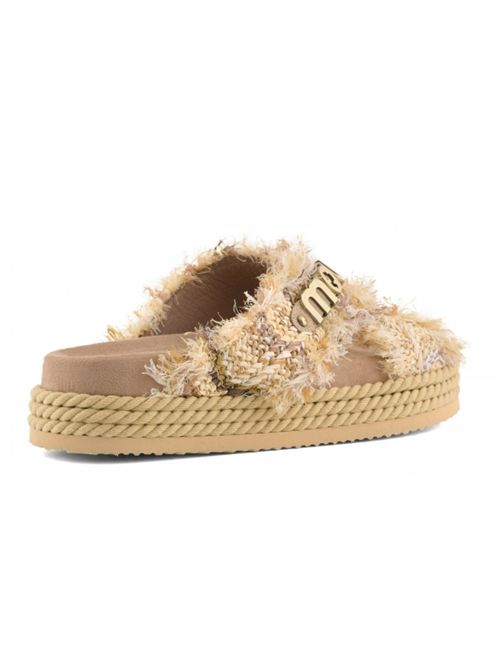CRISS-CROSS ROPE SANDAL RAFIA MOU | MU.SW451011KFRTER
